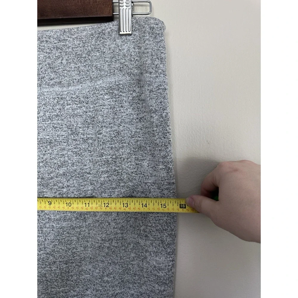 Aritzia Wilfred Free Heather Gray Terry Jersey Maxi‎ Tube Slit Skirt Size LARGE